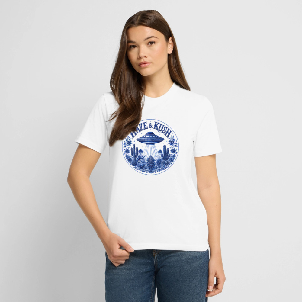 Outta Space Blue – Premium Organic T-Shirt - Weiß