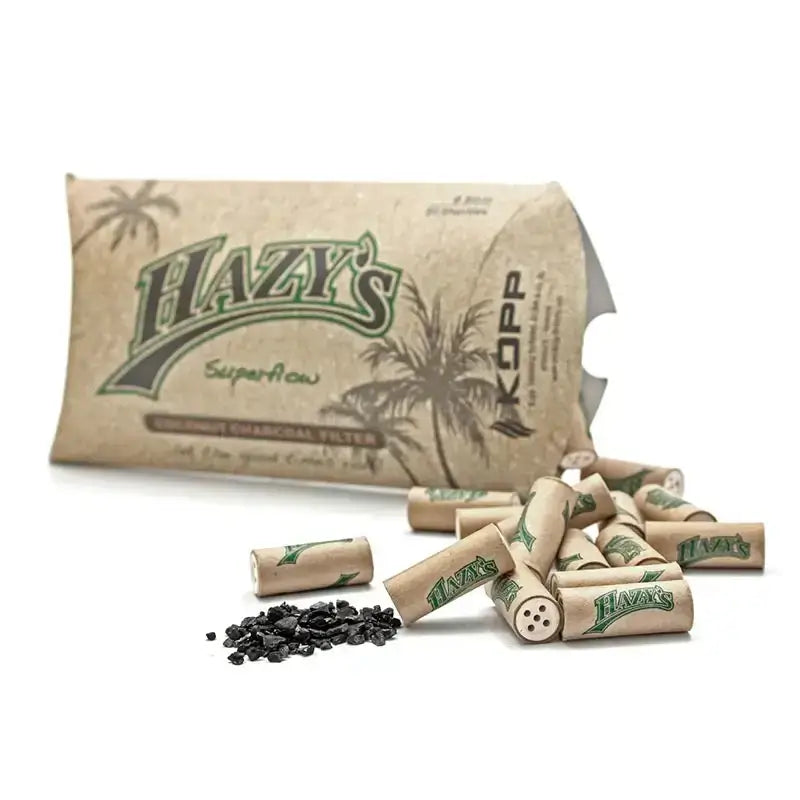 HAZYs Aktivkohlefilter Kokos 6 mm Superflow 50 Stück - HAZE & KUSH - CBD Shop