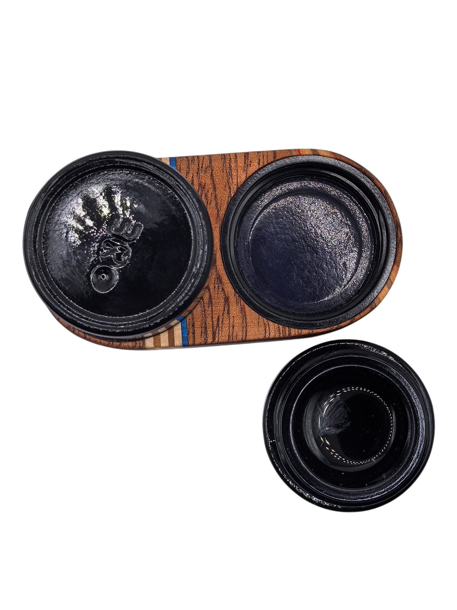 WoodyVapors Double Jar Mahagoni, Rosenholz & Skateboard Ahorn – Holz-Unikat