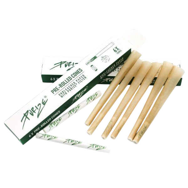 Purize® Pre-Rolled Cones – Ungebleichte Cones mit Aktivkohlefilter