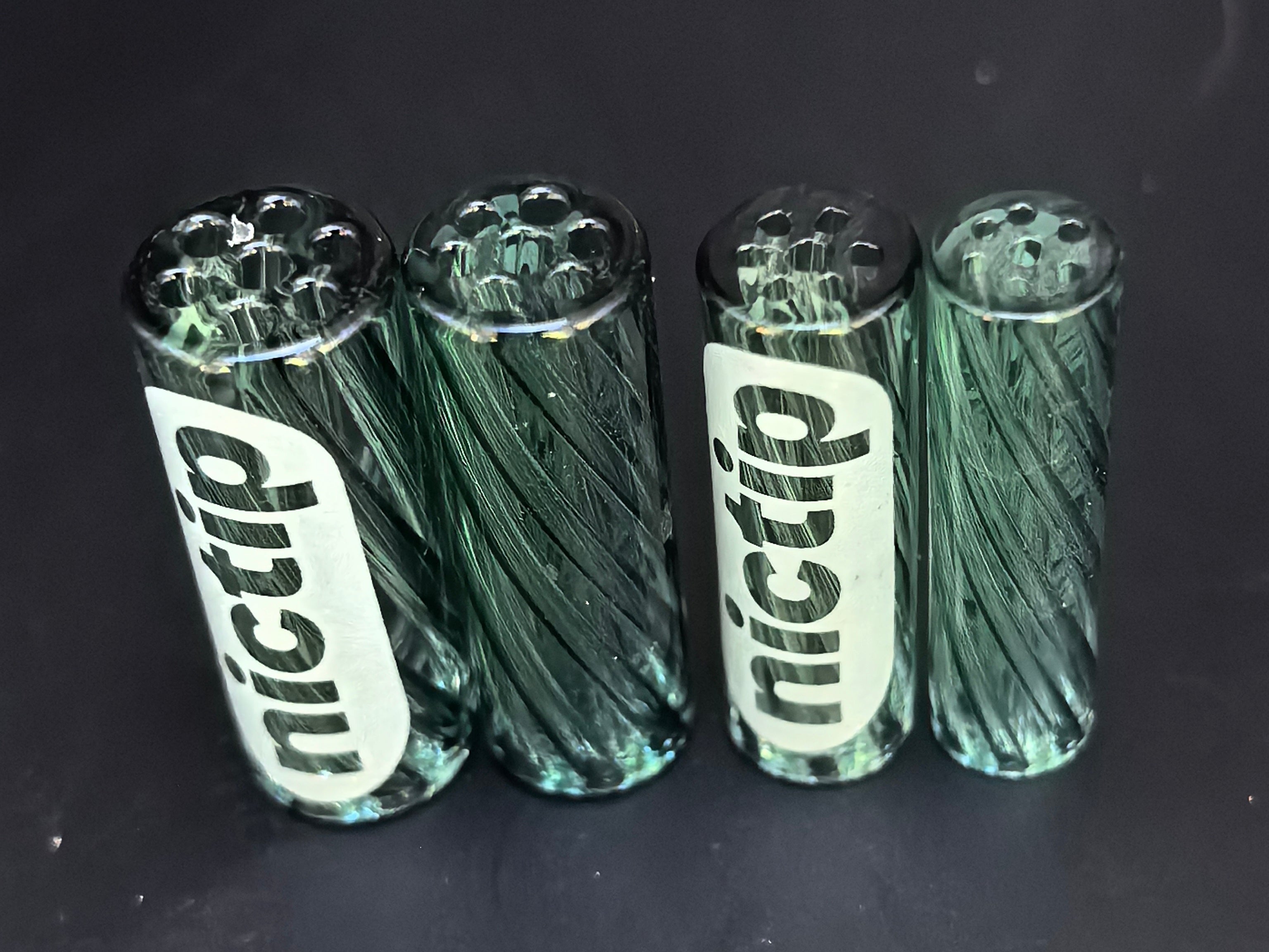 Nictip Glasfilter – 7-Loch & Spiral (Darkgreen)