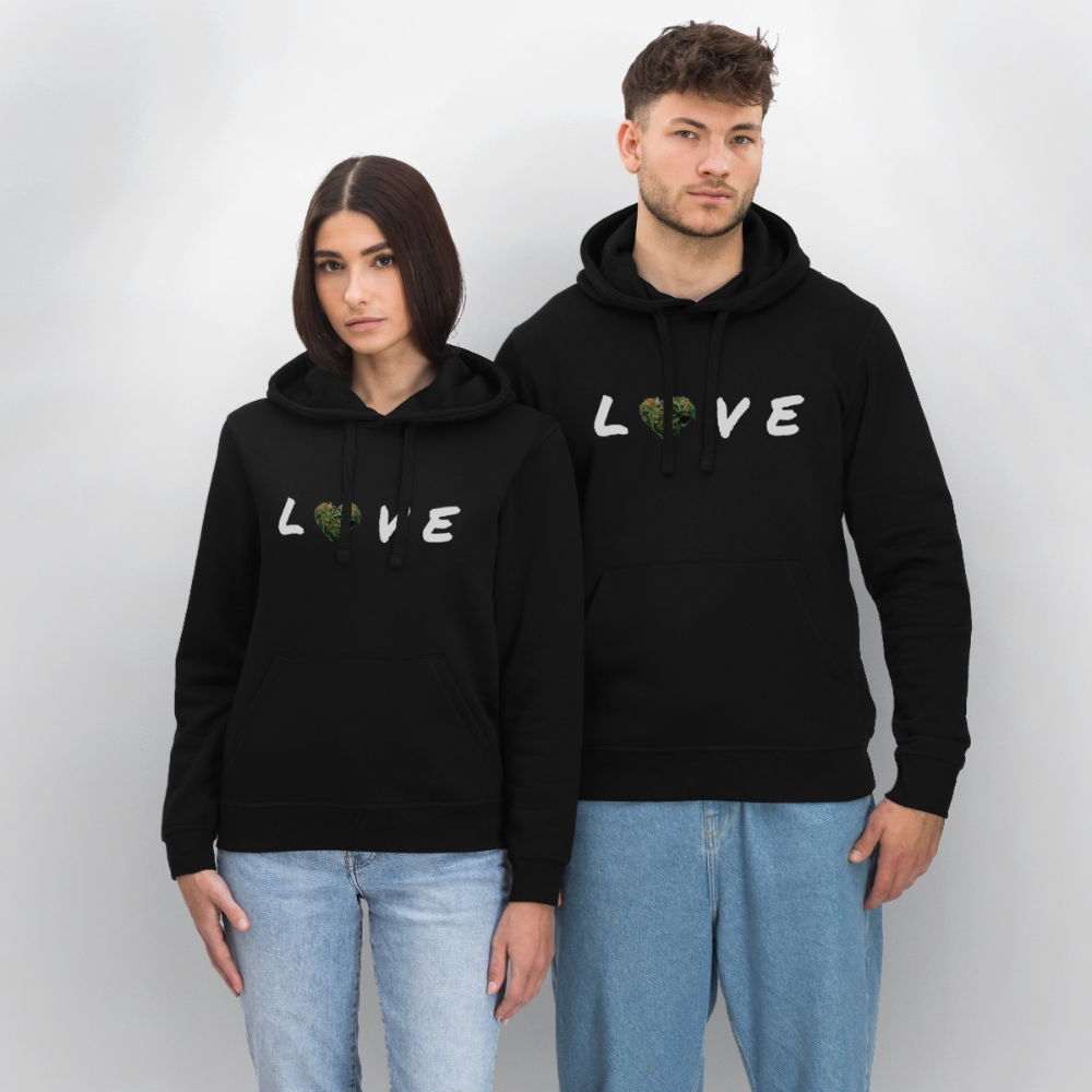 "GREEN LOVE" BIO Hoodie - Schwarz