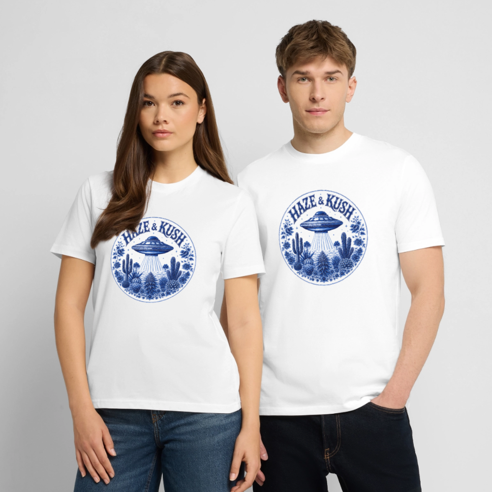 Outta Space Blue – Premium Organic T-Shirt - Weiß