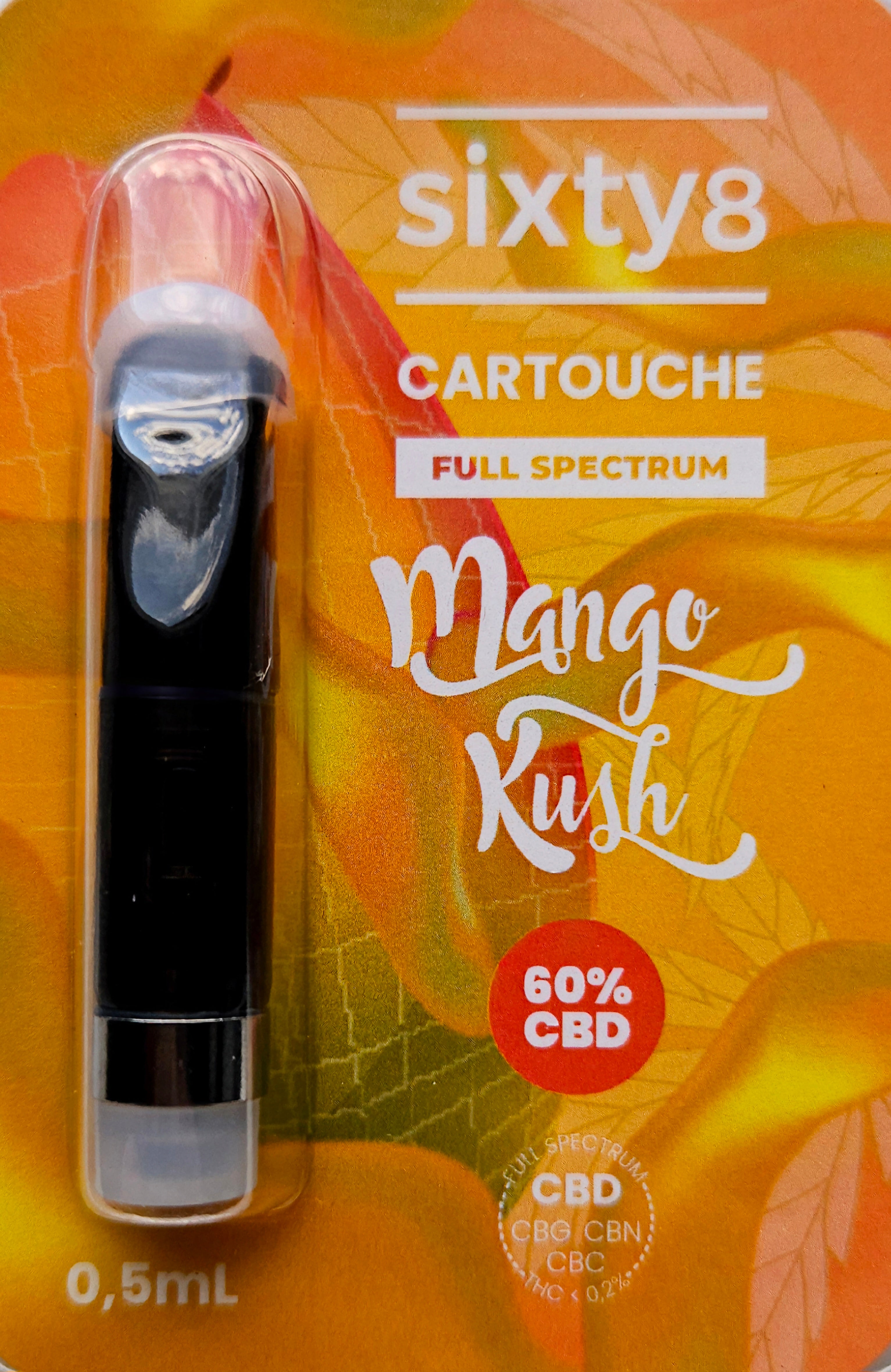 Mango Kush CBD Vape Cartridge 60% – Mango | 0,5 ml