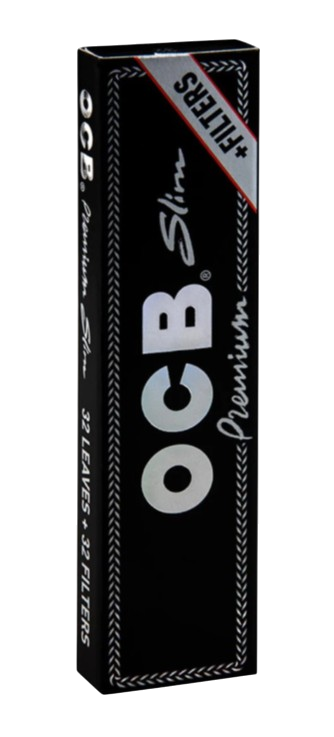 OCB Premium Slim Papers mit Filtern – King Size Slim Drehpapier