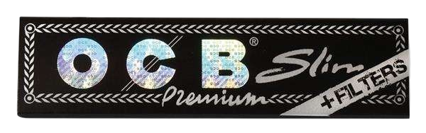 OCB Premium Slim Papers mit Filtern – King Size Slim Drehpapier