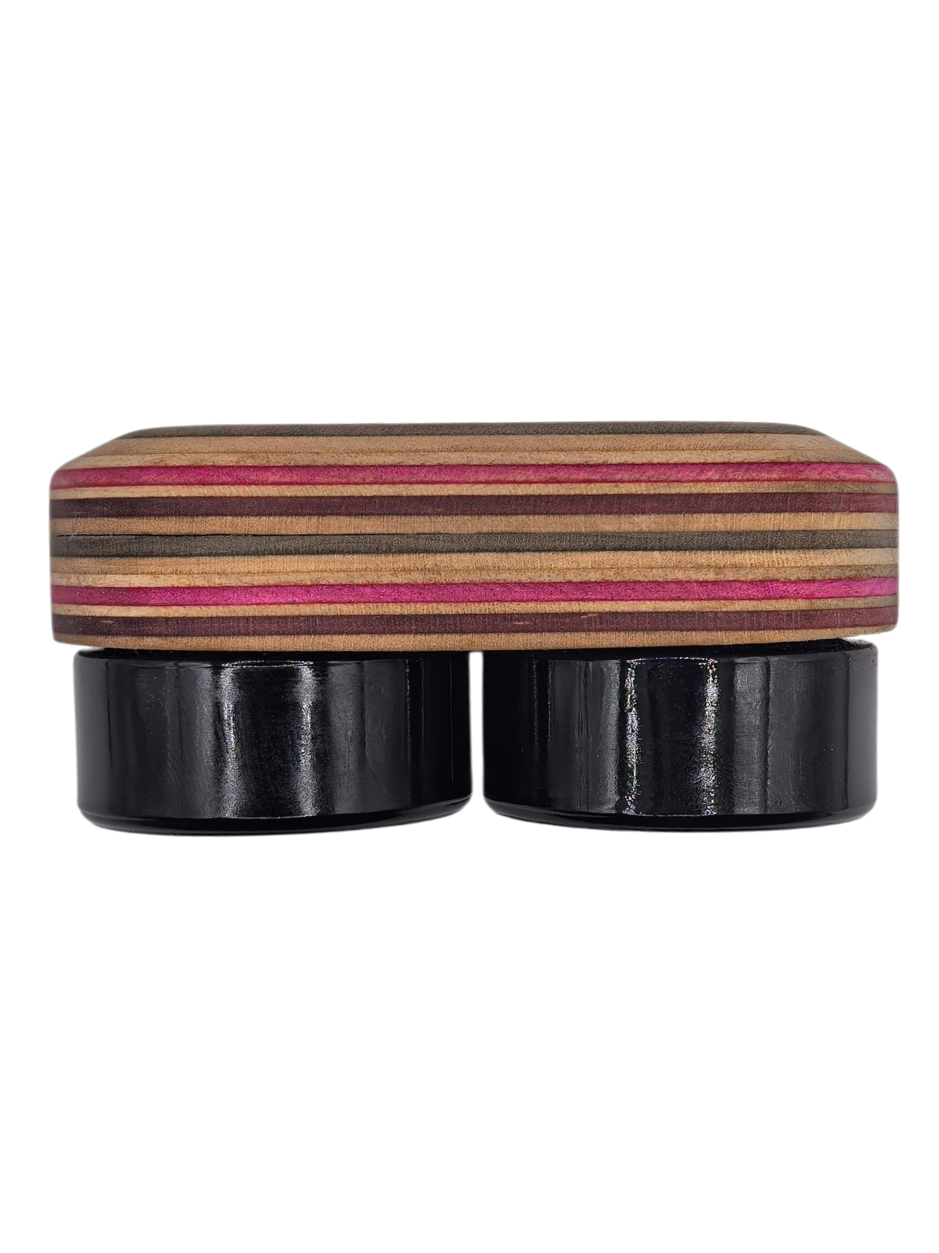 WoodyVapors Double Jar Skateboard Ahorn – Handgefertigtes Unikat mit 2 × 5 ml Miron Glas