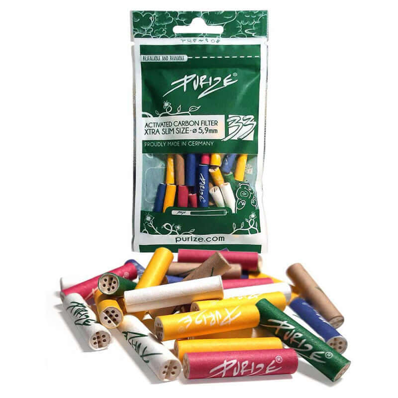 Purize Aktivkohlefilter XTRA Slim bunt (33er Pack)