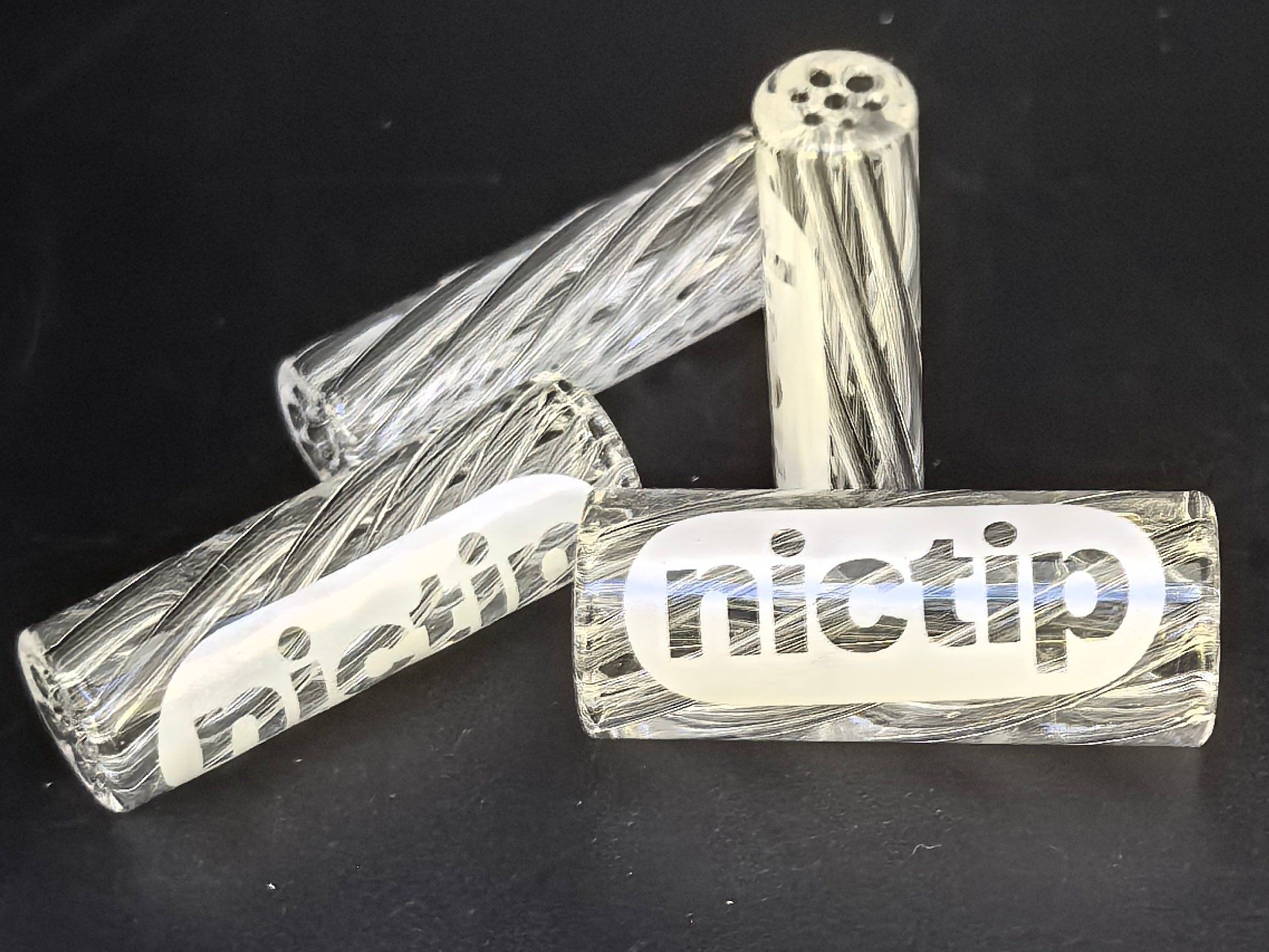 Nictip Glasfilter Klar – 7-Loch & Spiral (7–11 mm)